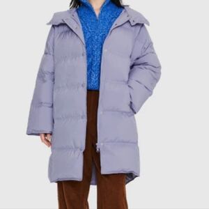 OROLAY Lavender Hooded Puffer Jacket Size L Oversized